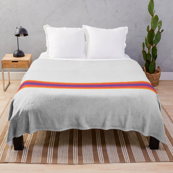 Item preview, Orange Purple White Retro Stripes designed and sold by RetroNeon.