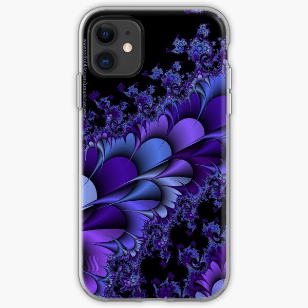 Purple Petals Fractals iPhone Soft Case