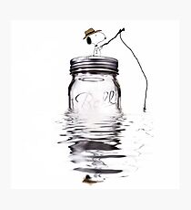 Snoopy fishing Photographic Print
