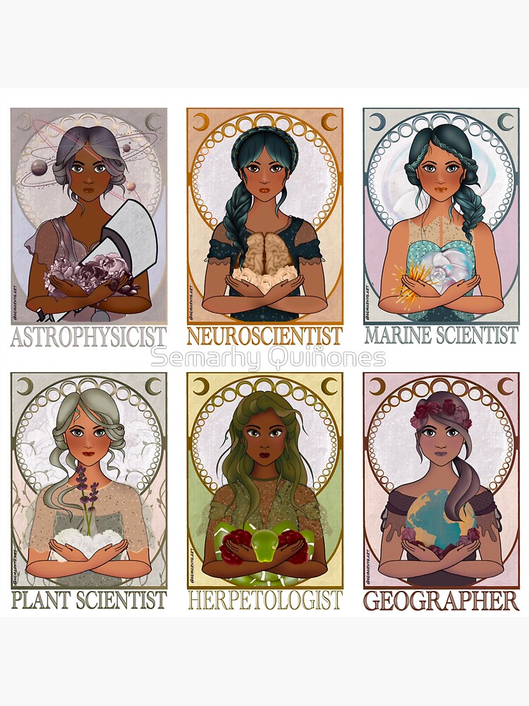Women in Sciences (Art Nouveau) by semarhy