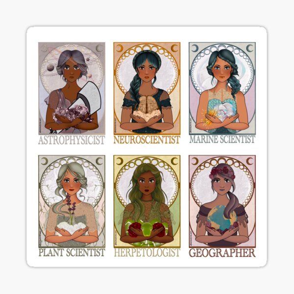 Women in Sciences (Art Nouveau) Sticker