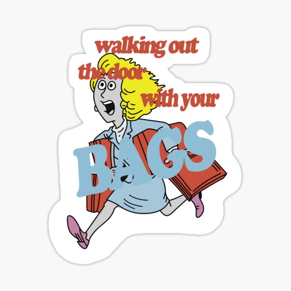 clairo walking out the door with your bags Sticker