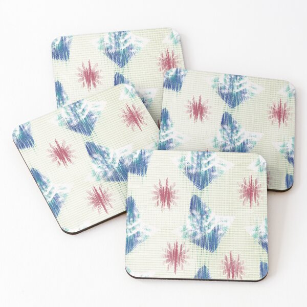 Item preview, graphic abstract wavy flower shaped seamless pattern designed and sold by hutofdesigns.