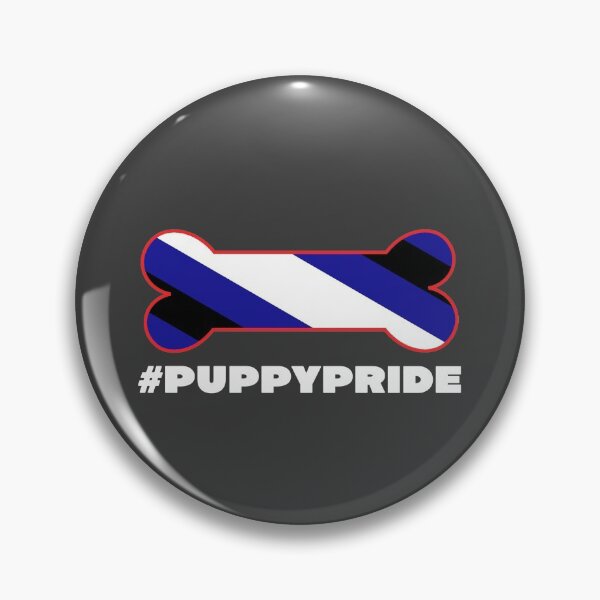 Aperçu de l'œuvre Drapeau #PuppyPride Pup Pride en Dogbone en lettrage blanc créée et vendue par PupNeo.