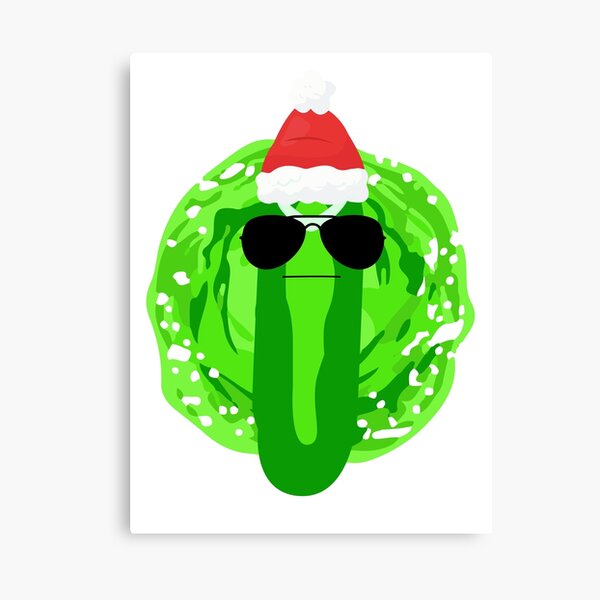 Pickle Rick Christmas Canvas Print
