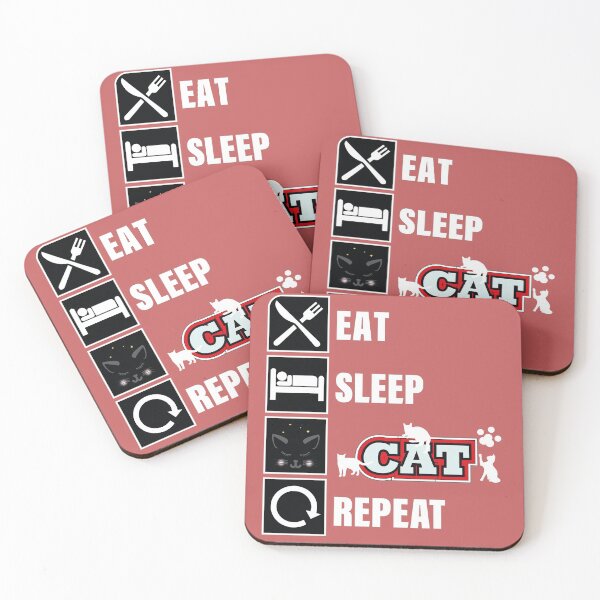 Item preview, Eat Sleep Warrior Cats Repeat T-Shirt designed and sold by derradji.