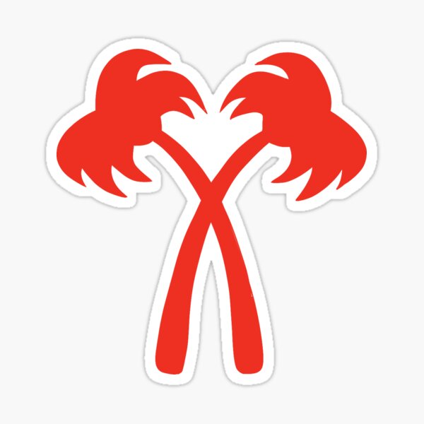 Red Palm Sticker