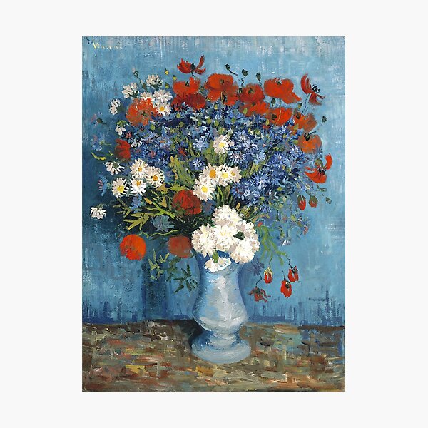 Item preview, Vincent Van Gogh Vase with Cornflowers and Poppies designed and sold by Fine Artworks.