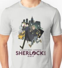 Sherlock NYC - SCREENING - Day (Purple Logo) Unisex T-Shirt