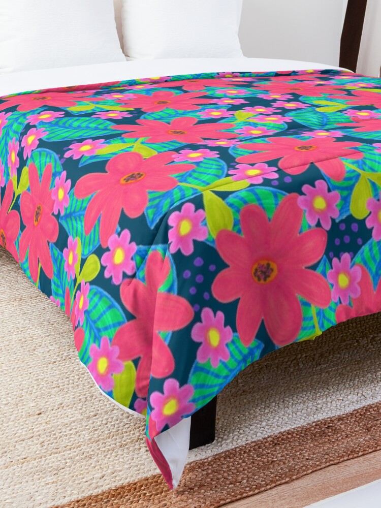 Alternative Ansicht von Blumen Mix Muster Tagesdecke