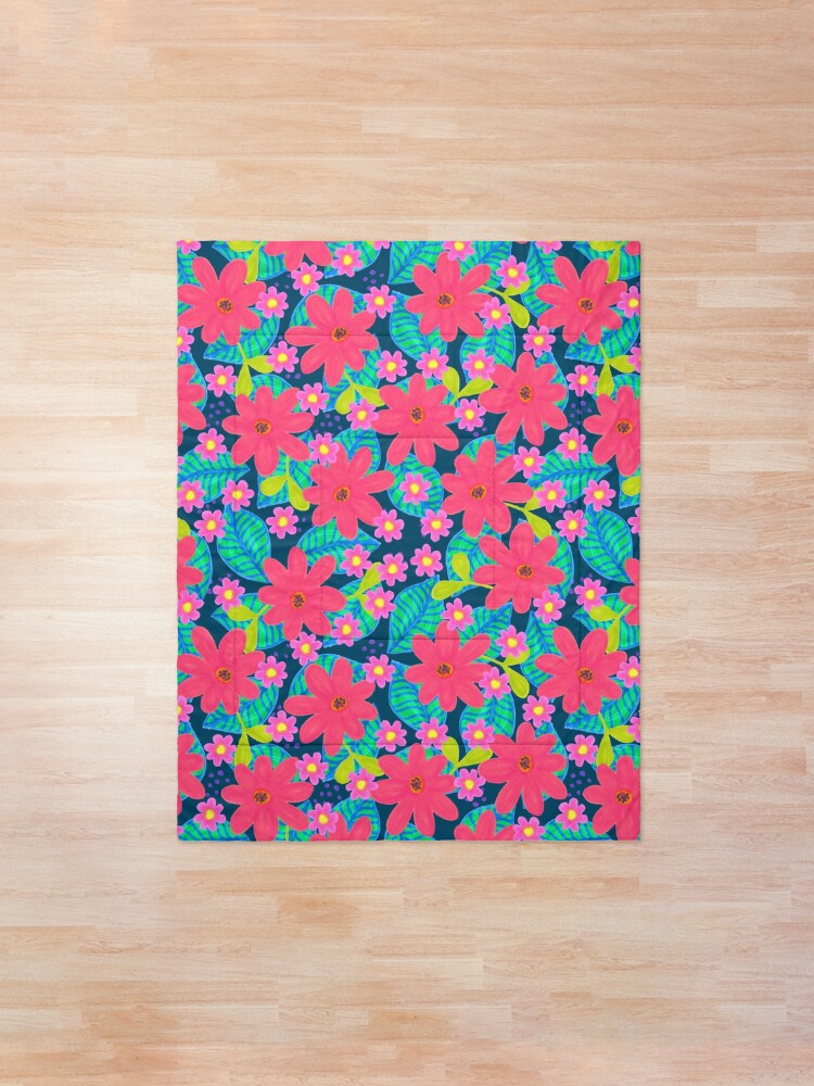 Alternative Ansicht von Blumen Mix Muster Tagesdecke