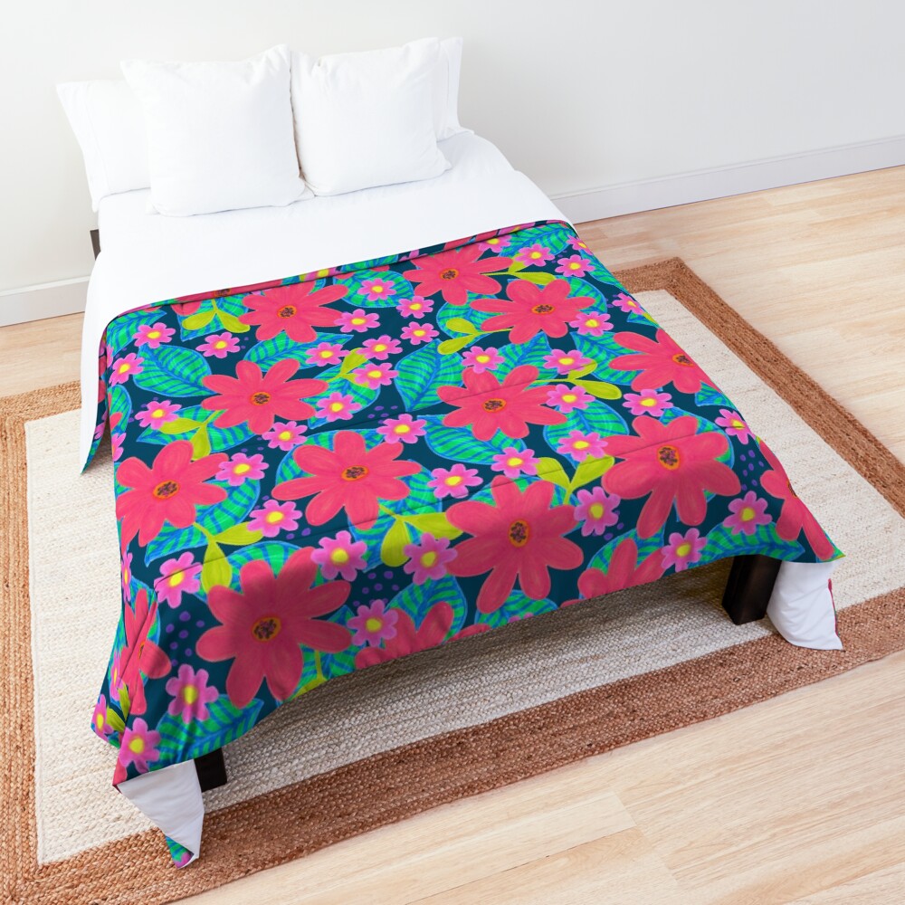 Blumen Mix Muster Tagesdecke