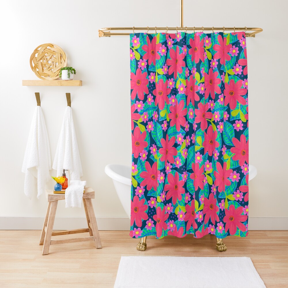 Blumen Mix Muster Duschvorhang
