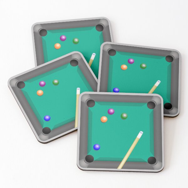 billiards, balls, game, ellenicoart Untersetzer (4er Set)