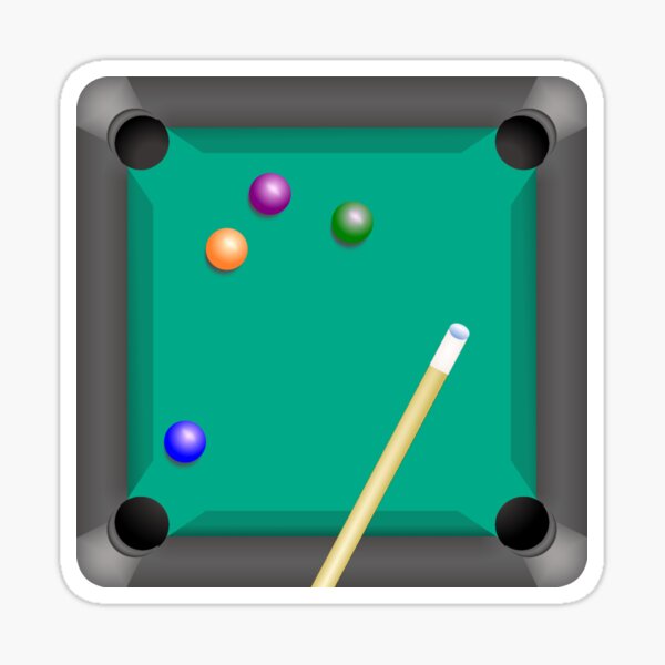 billiards, balls, game, ellenicoart Sticker