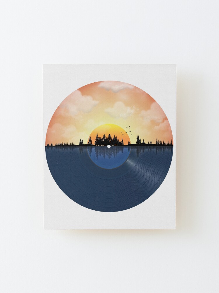 Alternate view of The Sound of nature LP record Mounted Print