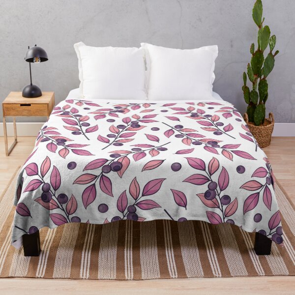 Item preview, Seamless pattern with blueberry twigs and purple leaves. designed and sold by Xaphana.