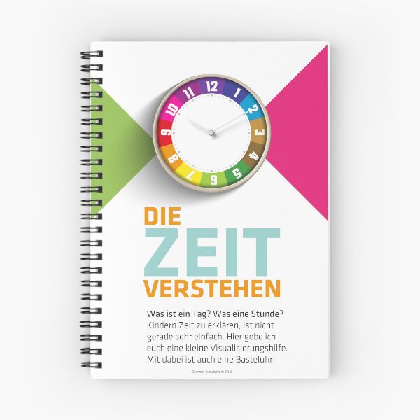 Item preview, Echte-Lernuhren.de | Time learning cards - title page - understand the time designed and sold by hatgirldesign.