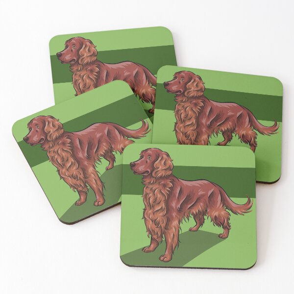 Item preview, Red Setter | Cartoon Dog Art | Green Background designed and sold by shirinsart.