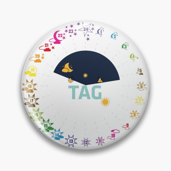 Item preview, Echte-Lernuhren.de | Time learning card - the day designed and sold by hatgirldesign.