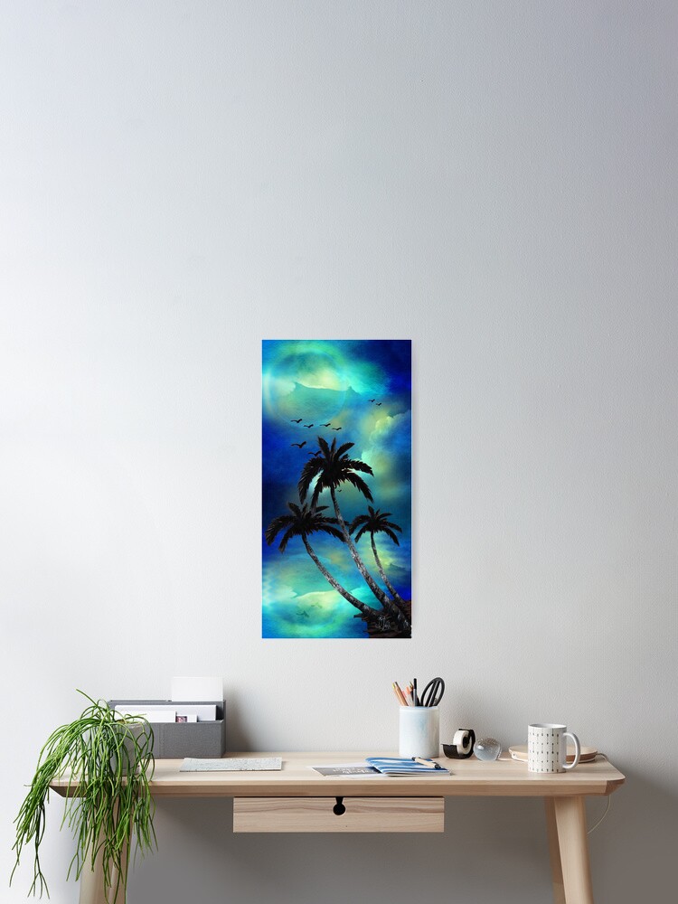 Thumbnail 2 of 3, Poster, Tropical Night designed and sold by Rozalia23.