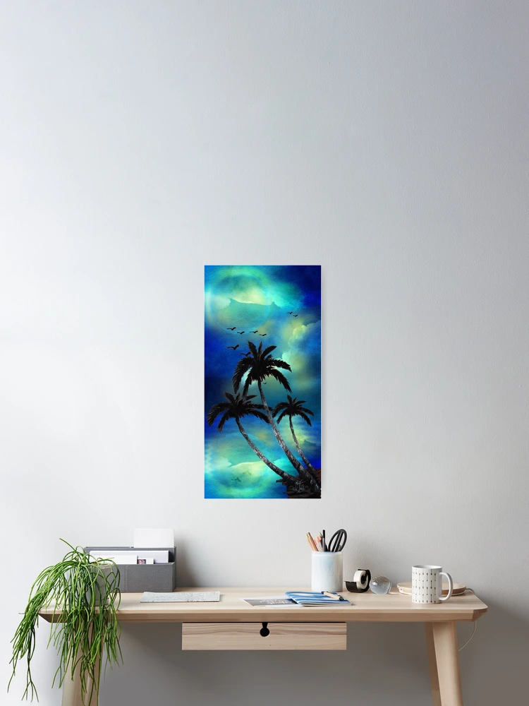 Thumbnail 2 of 3, Poster, Tropical Night designed and sold by Rozalia Toth.