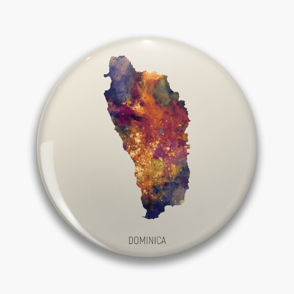 Item preview, Dominica Watercolor Map designed and sold by ArtPrints.