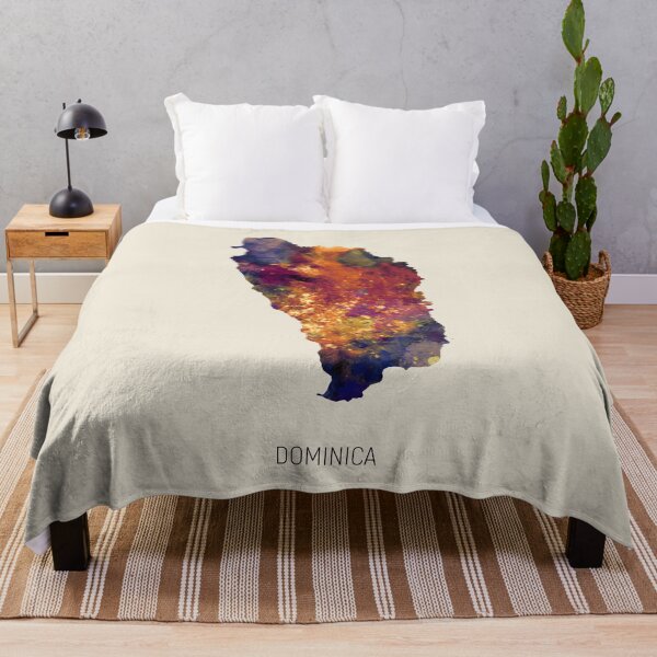 Item preview, Dominica Watercolor Map designed and sold by ArtPrints.