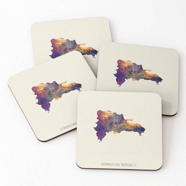 Item preview, Dominican Republic Watercolor Map designed and sold by ArtPrints.