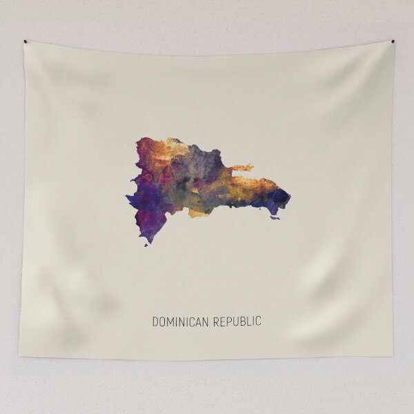 Item preview, Dominican Republic Watercolor Map designed and sold by ArtPrints.