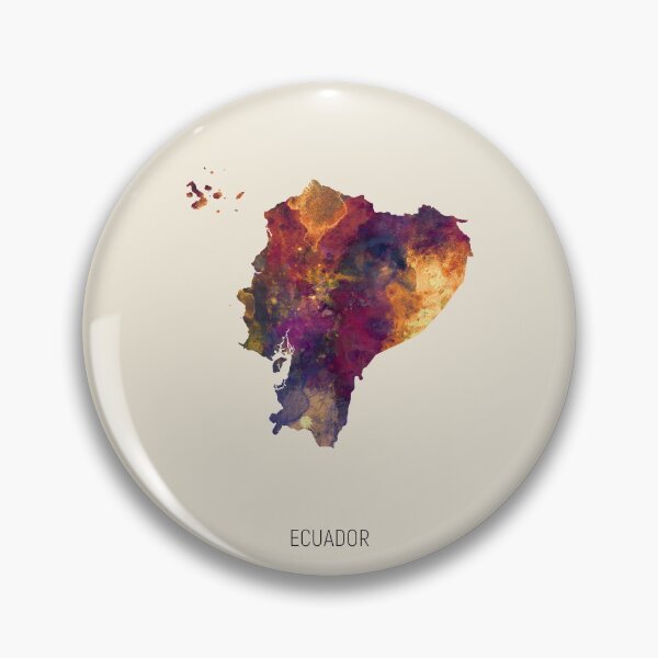 Item preview, Ecuador Watercolor Map designed and sold by ArtPrints.