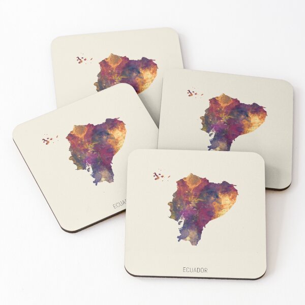 Item preview, Ecuador Watercolor Map designed and sold by ArtPrints.