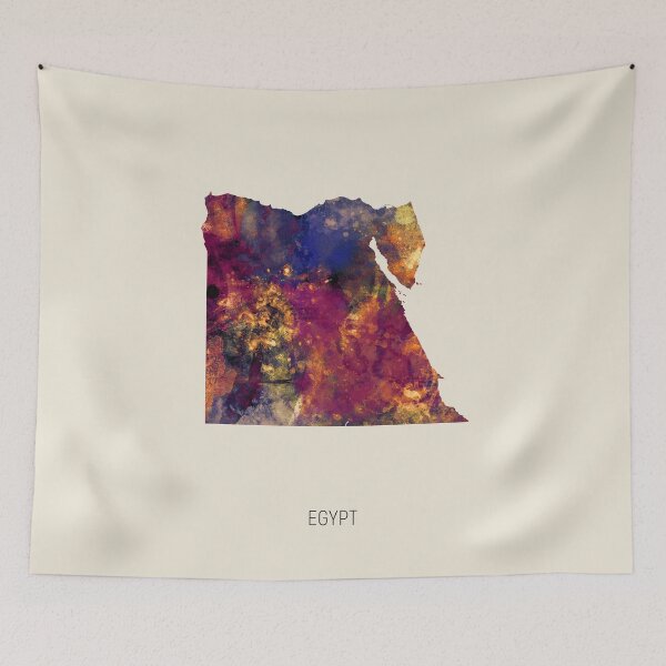 Item preview, Egypt Watercolor Map designed and sold by ArtPrints.