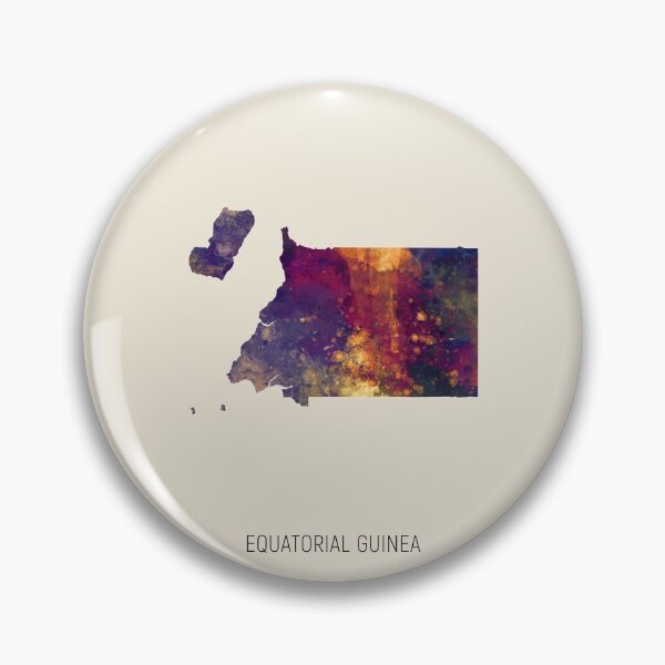 Item preview, Equatorial Guinea Watercolor Map designed and sold by ArtPrints.