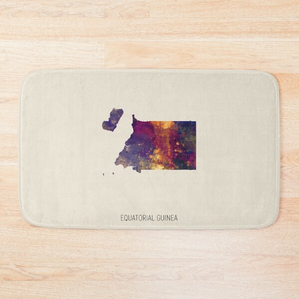 Item preview, Equatorial Guinea Watercolor Map designed and sold by ArtPrints.