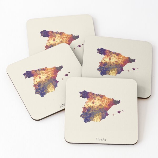 Aperçu de l'œuvre España Watercolor Map créée et vendue par ArtPrints.