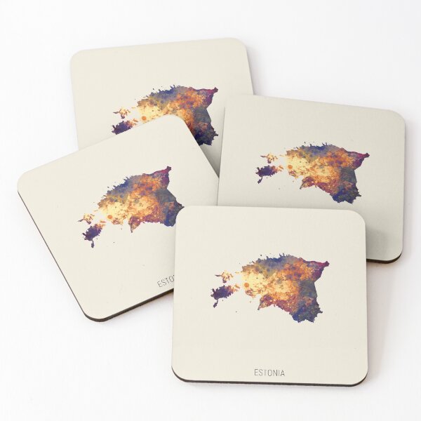 Item preview, Estonia Watercolor Map designed and sold by ArtPrints.