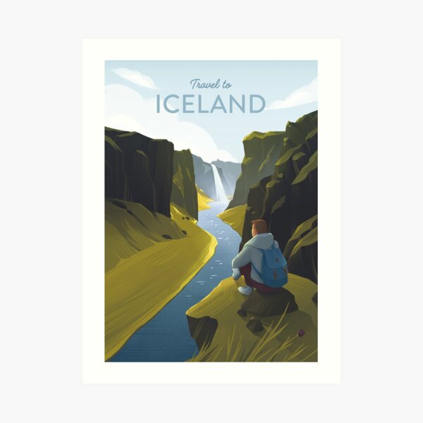 Travel to Iceland Art Print