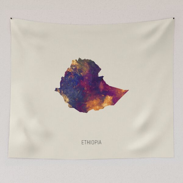 Item preview, Ethiopia Watercolor Map designed and sold by ArtPrints.