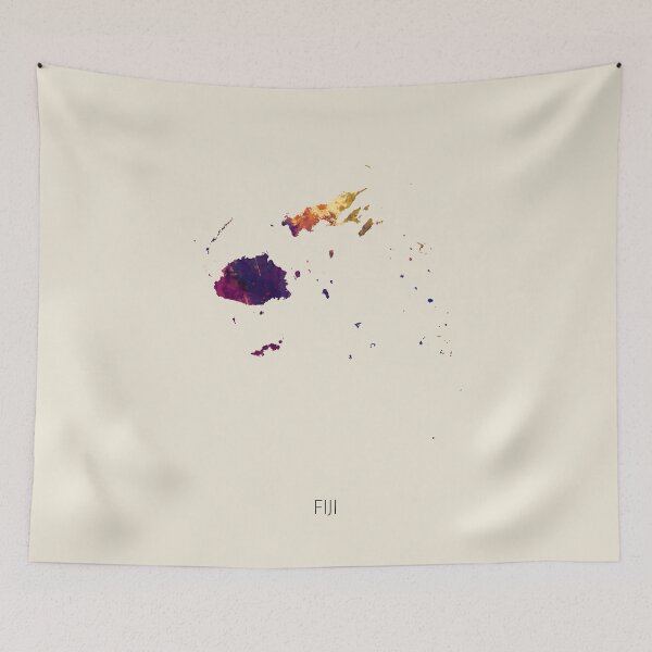 Item preview, Fiji Watercolor Map designed and sold by ArtPrints.