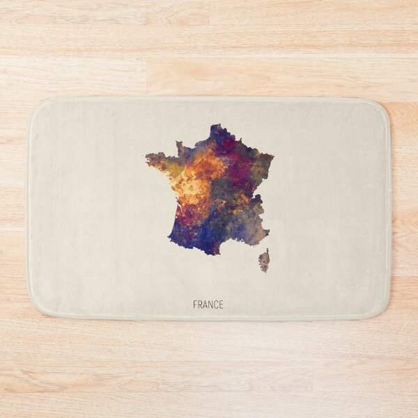 Item preview, France Watercolor Map designed and sold by ArtPrints.