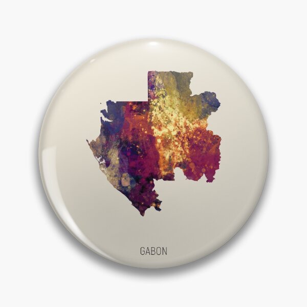 Item preview, Gabon Watercolor Map designed and sold by ArtPrints.