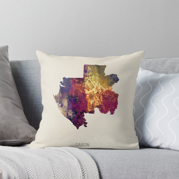 Item preview, Gabon Watercolor Map designed and sold by ArtPrints.