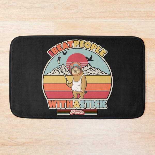 Item preview, Ice Hockey Sloth Design. Retro, I Beat People With A Stick Product designed and sold by PackAPunch.