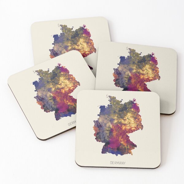 Item preview, Germany Watercolor Map designed and sold by ArtPrints.