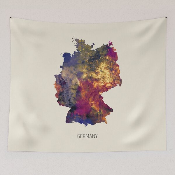 Item preview, Germany Watercolor Map designed and sold by ArtPrints.