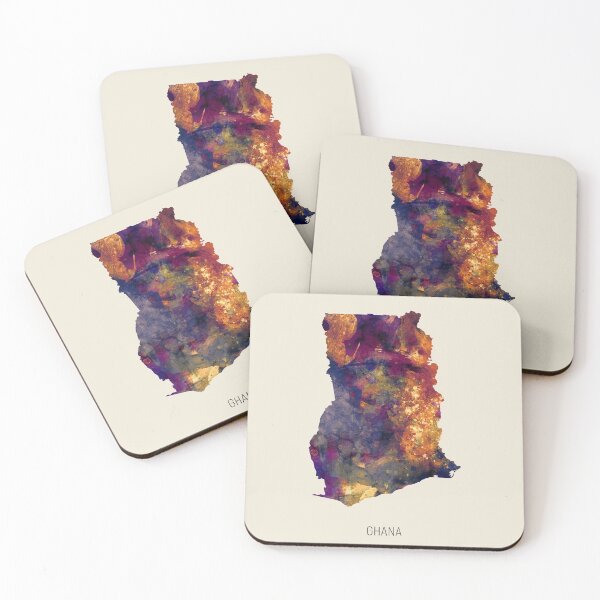 Item preview, Ghana Watercolor Map designed and sold by ArtPrints.