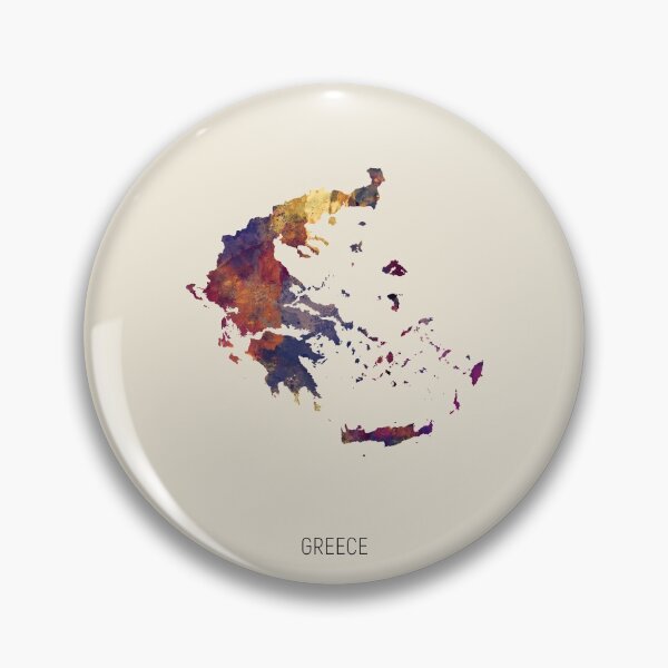 Item preview, Greece Watercolor Map designed and sold by ArtPrints.