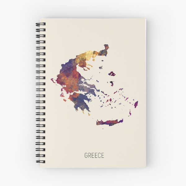 Item preview, Greece Watercolor Map designed and sold by ArtPrints.