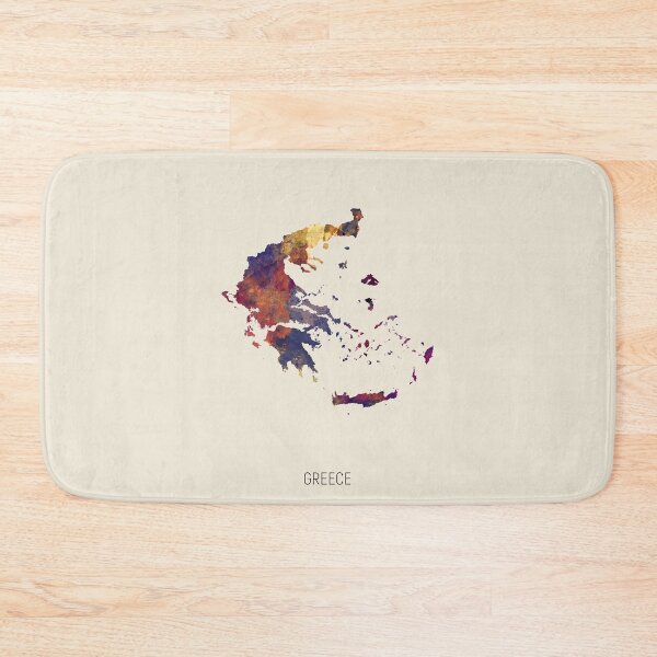 Item preview, Greece Watercolor Map designed and sold by ArtPrints.